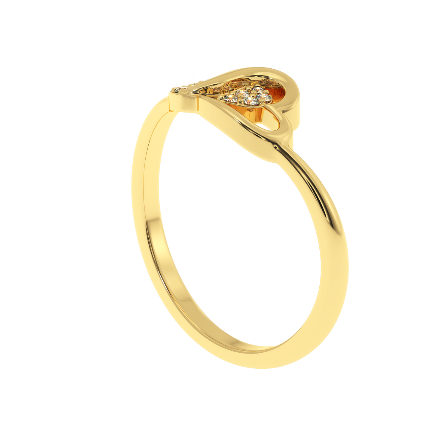 0.12 CT Eternal Love Duo Heart Diamond Ring – 14K Gold